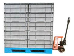 叉車、塑料托盤、塑料周轉(zhuǎn)箱的配合使用場(chǎng)景